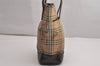 Authentic BURBERRY Nova Check Shoulder Tote Bag Canvas Leather Beige Brown 3496J