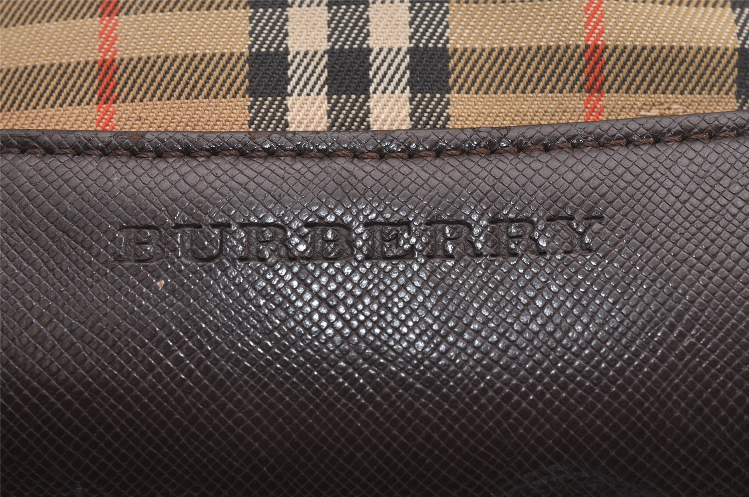 Authentic BURBERRY Nova Check Shoulder Tote Bag Canvas Leather Beige Brown 3496J