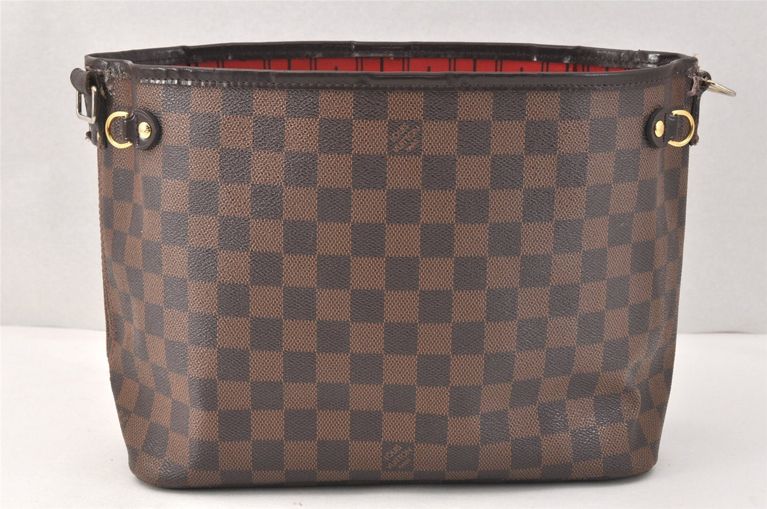 Authentic Louis Vuitton Damier Neverfull PM Shoulder Tote Bag N51109 Junk 3496K