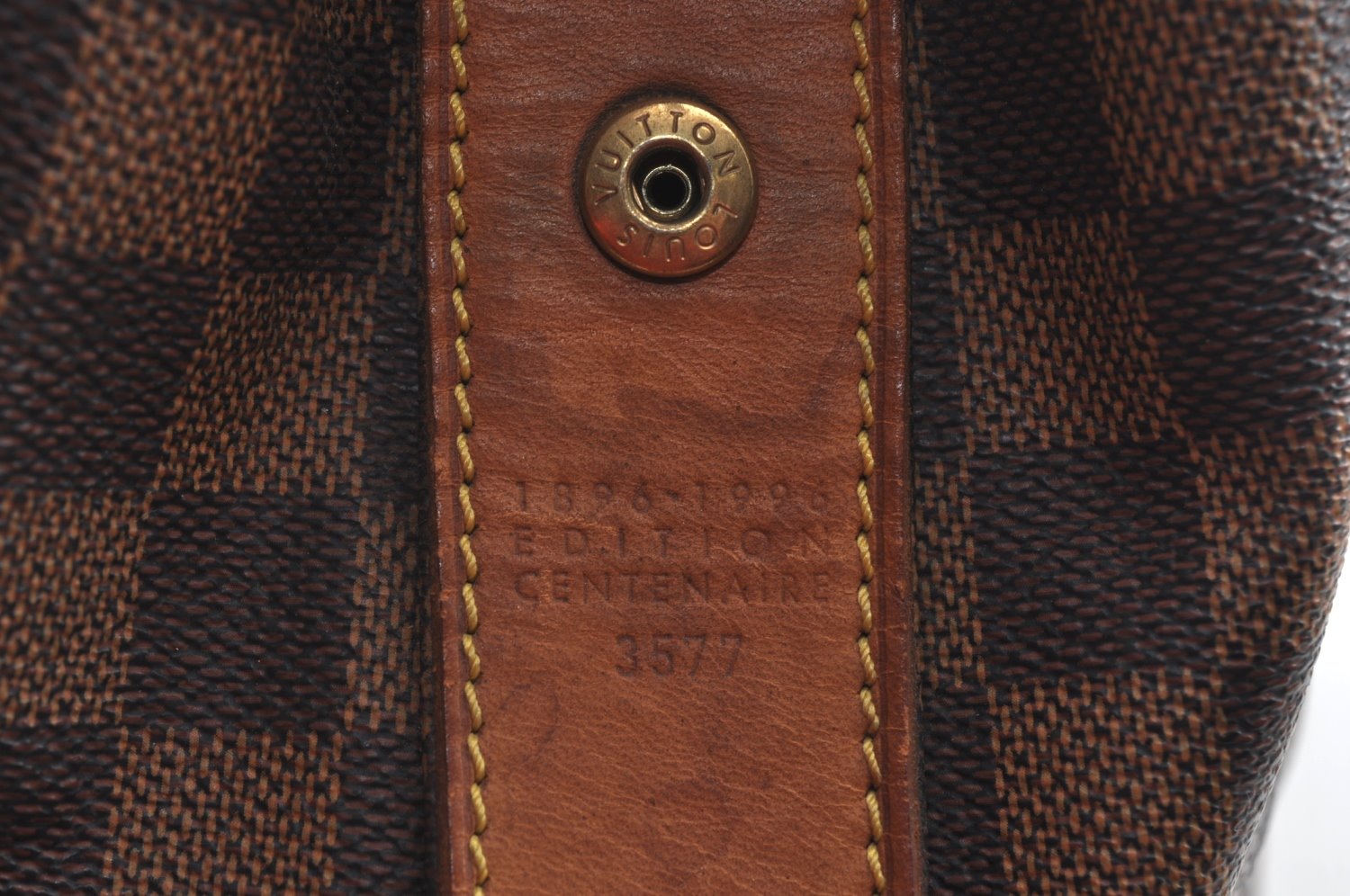 Authentic Louis Vuitton Damier Columbine 100 ANS Shoulder Bag N99037 LV 3497J