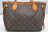 Authentic Louis Vuitton Monogram Neverfull PM Shoulder Tote Bag M40155 LV 3497K