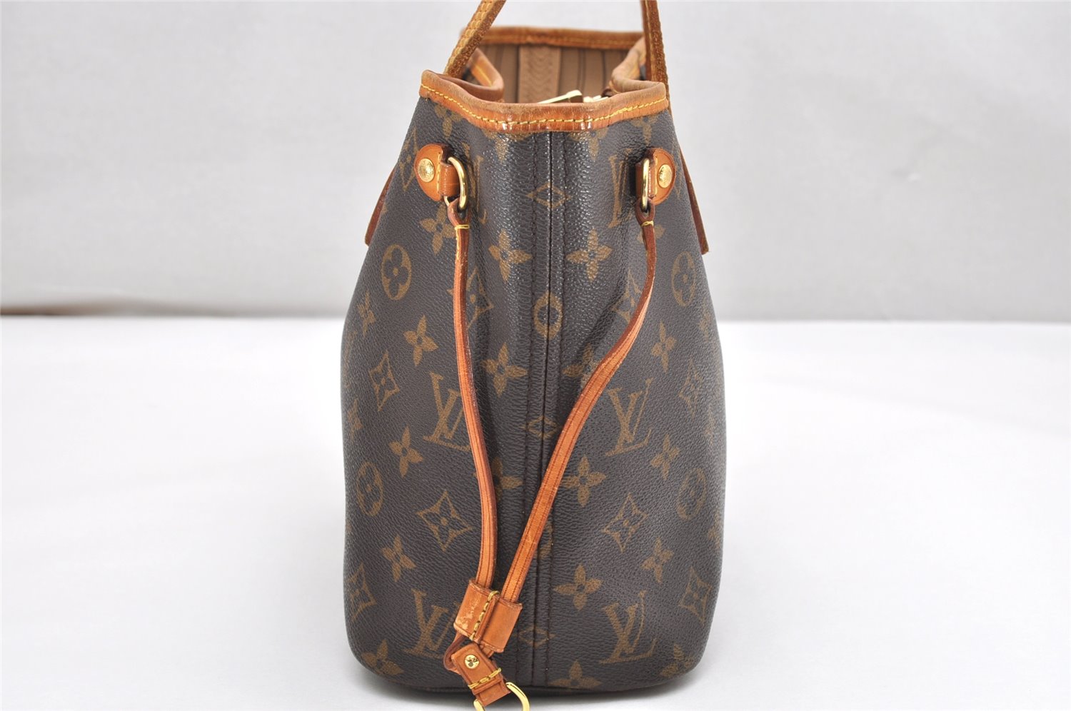 Authentic Louis Vuitton Monogram Neverfull PM Shoulder Tote Bag M40155 LV 3497K