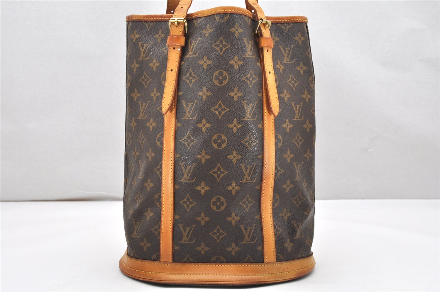 Authentic Louis Vuitton Monogram Bucket GM Shoulder Tote Bag M42236 Junk 3498K