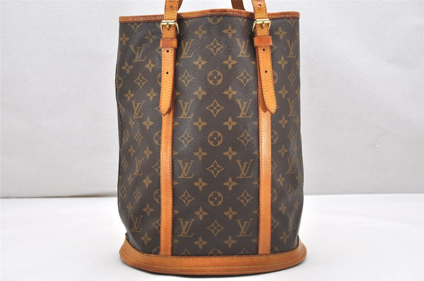 Authentic Louis Vuitton Monogram Bucket GM Shoulder Tote Bag M42236 Junk 3498K