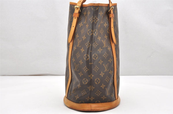 Authentic Louis Vuitton Monogram Bucket GM Shoulder Tote Bag M42236 Junk 3498K