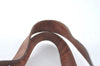 Authentic GUCCI Web Sherry Line Micro GG Tote Bag PVC Leather Brown Junk 3499J