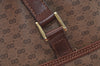 Authentic GUCCI Web Sherry Line Micro GG Tote Bag PVC Leather Brown Junk 3499J
