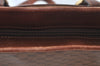 Authentic GUCCI Web Sherry Line Micro GG Tote Bag PVC Leather Brown Junk 3499J