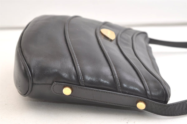 Authentic GUCCI Vintage Shoulder Cross Body Bag Purse Leather Black Junk 3502K