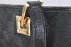 Authentic GUCCI Vintage Shoulder Tote Bag GG Canvas Leather 0021098 Black 3503K