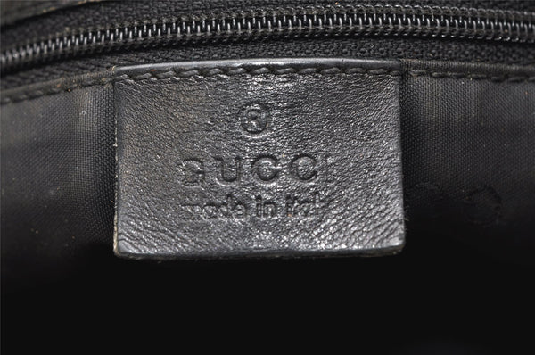Authentic GUCCI Vintage Shoulder Tote Bag GG Canvas Leather 0021098 Black 3503K