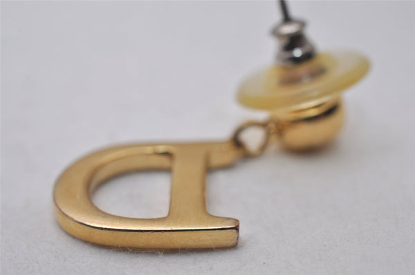 Authentic Christian Dior Vintage Earrings Gold Tone CD 3504I