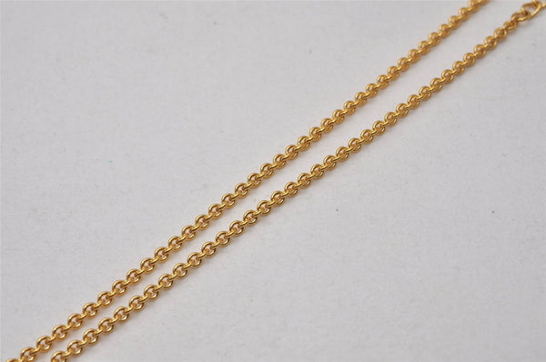 Authentic Christian Dior Gold Tone Chain Pendant Necklace CD 3505I