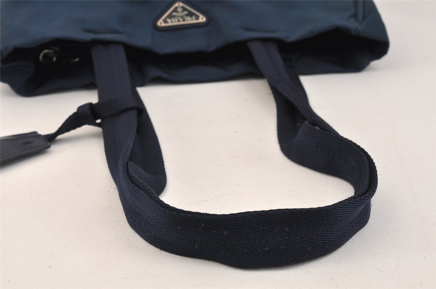 Authentic PRADA Nylon Tessuto Vintage Shoulder Hand Bag Navy Blue 3505K