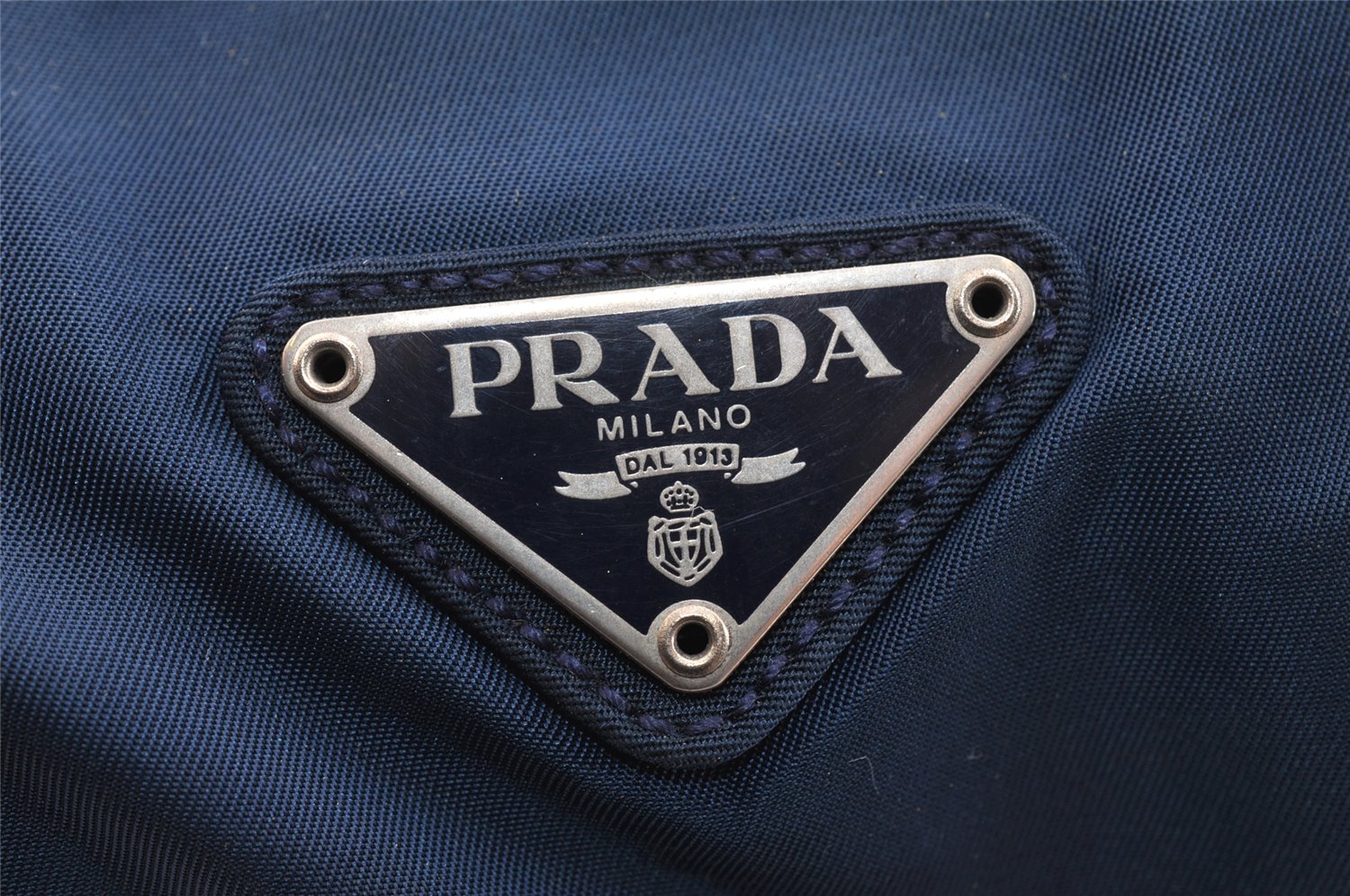 Authentic PRADA Nylon Tessuto Vintage Shoulder Hand Bag Navy Blue 3505K