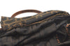 Authentic FENDI Zucca Vintage Hand Bag Purse Nylon Leather Brown 3507K