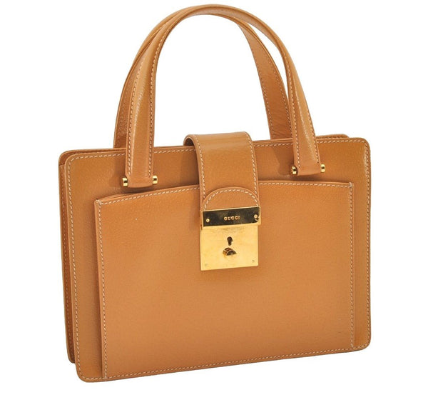 Authentic GUCCI 2Way Shoulder Hand Bag Purse Leather Brown Junk 3508J