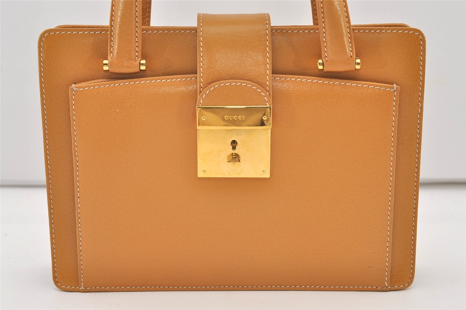 Authentic GUCCI 2Way Shoulder Hand Bag Purse Leather Brown Junk 3508J