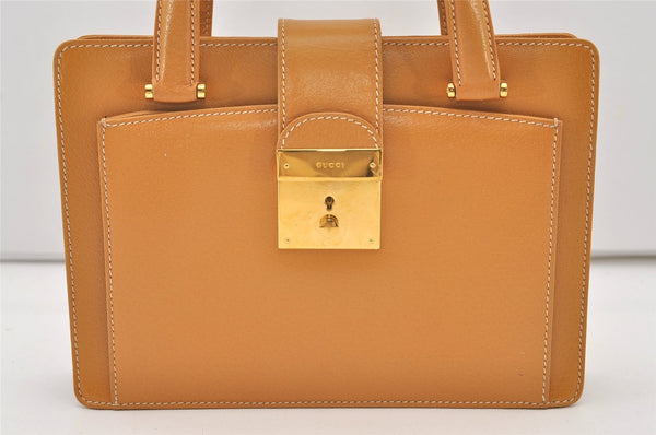 Authentic GUCCI 2Way Shoulder Hand Bag Purse Leather Brown Junk 3508J