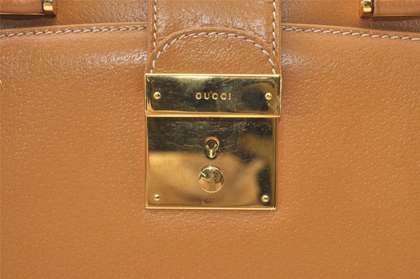 Authentic GUCCI 2Way Shoulder Hand Bag Purse Leather Brown Junk 3508J