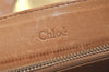 Authentic Chloe Vintage Shoulder Hand Bag Purse Leather Brown 3509K