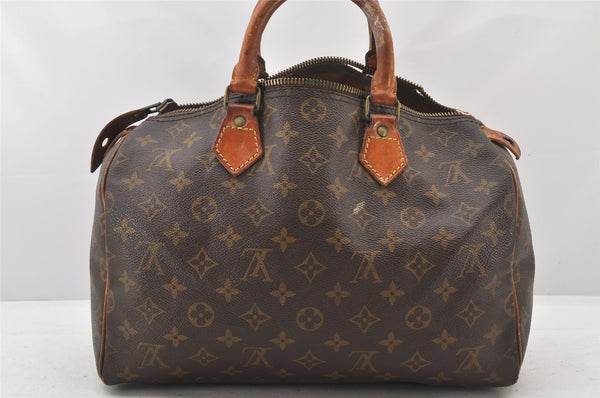 Authentic Louis Vuitton Monogram Speedy 30 Hand Boston Bag M41526 Junk 3510K