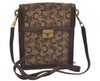Authentic CELINE C Macadam Blason Shoulder Bag Canvas Leather Brown Junk 3511K