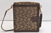 Authentic CELINE C Macadam Blason Shoulder Bag Canvas Leather Brown Junk 3511K