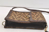 Authentic CELINE C Macadam Blason Shoulder Bag Canvas Leather Brown Junk 3511K