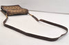 Authentic CELINE C Macadam Blason Shoulder Bag Canvas Leather Brown Junk 3511K
