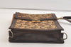 Authentic CELINE C Macadam Blason Shoulder Bag Canvas Leather Brown Junk 3511K