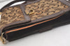 Authentic CELINE C Macadam Blason Shoulder Bag Canvas Leather Brown Junk 3511K
