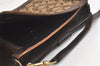 Authentic CELINE C Macadam Blason Shoulder Bag Canvas Leather Brown Junk 3511K