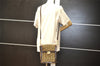 Authentic CELINE C Macadam Blason Shoulder Bag Canvas Leather Brown Junk 3511K