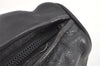 Authentic LOEWE Anagram Clutch Hand Bag Purse Leather Black 3512K