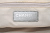 Authentic CHANEL New Travel Line Shoulder Tote Bag Nylon Leather Silver 3513J