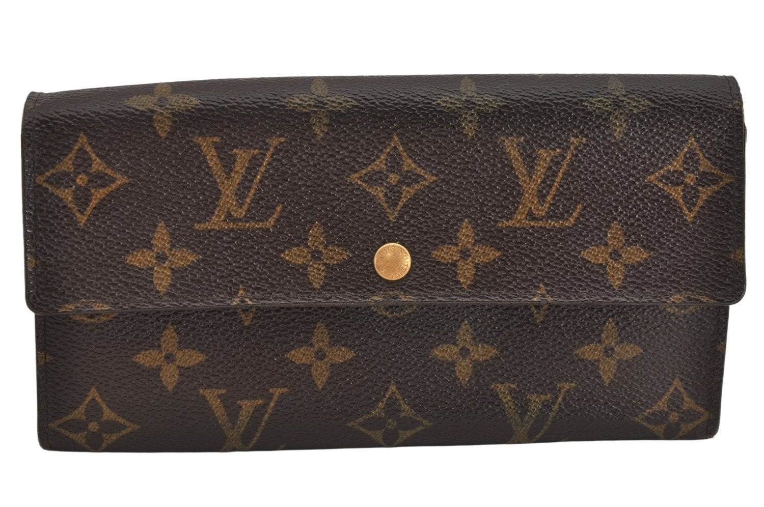 Auth Louis Vuitton Monogram Pochette Porte Monnaie Credit Wallet M61726 LV 3514K