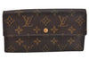 Auth Louis Vuitton Monogram Pochette Porte Monnaie Credit Wallet M61726 LV 3514K