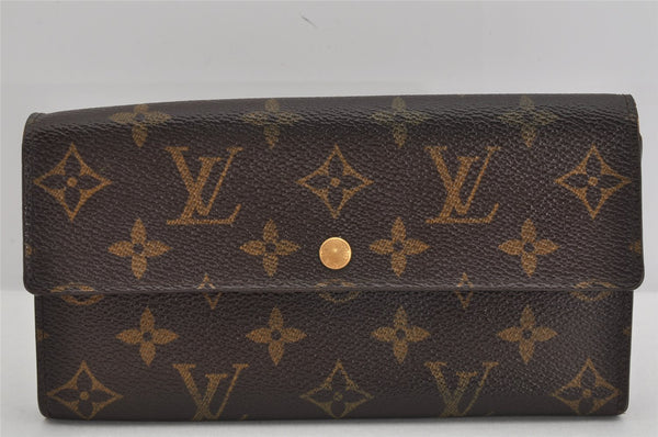 Auth Louis Vuitton Monogram Pochette Porte Monnaie Credit Wallet M61726 LV 3514K