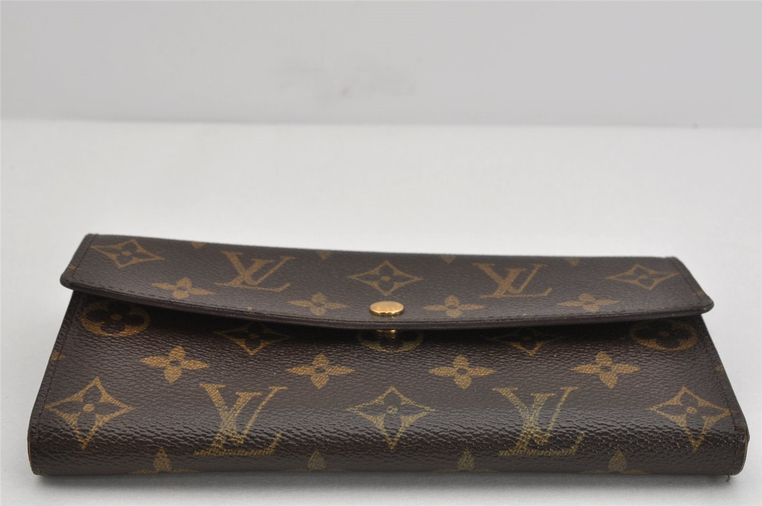 Auth Louis Vuitton Monogram Pochette Porte Monnaie Credit Wallet M61726 LV 3514K