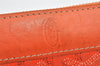 Authentic Goyard Vintage Matignon GM Long Wallet Purse PVC Leather Orange 3515K