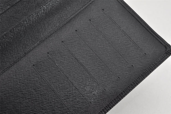 Authentic Louis Vuitton Epi Porte Cartes Credit Yen Wallet Black M63212 LV 3516K