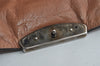 Authentic PRADA Vintage Leather Nappa Shoulder Hand Bag Purse Brown 3517I