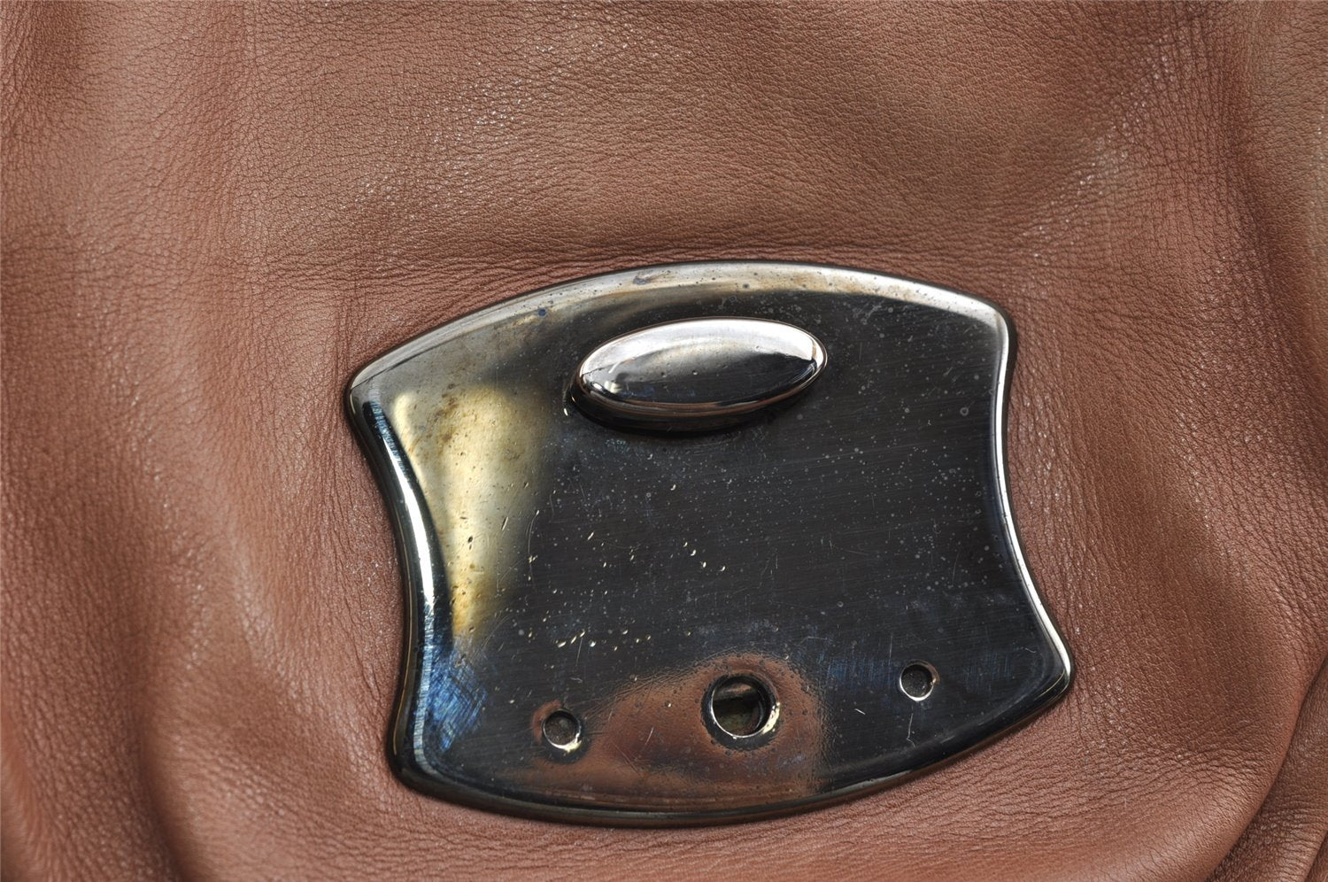 Authentic PRADA Vintage Leather Nappa Shoulder Hand Bag Purse Brown 3517I