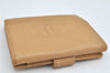 Authentic CHANEL Vintage Caviar Skin CC Logo Bifold Wallet Purse Beige 3517K