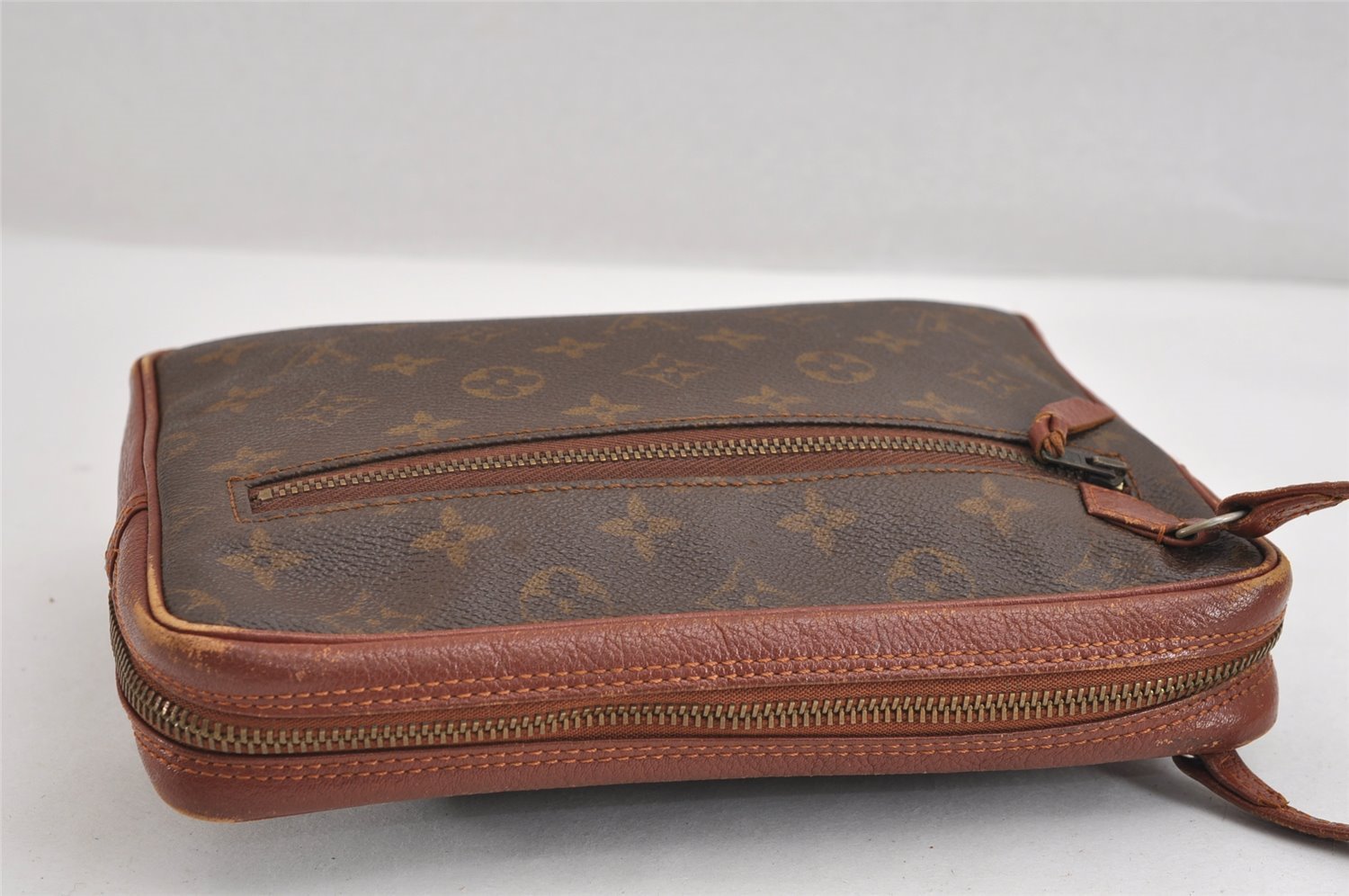 Authentic Louis Vuitton Monogram Pochette Sport Clutch Hand Bag Old Model 3518J