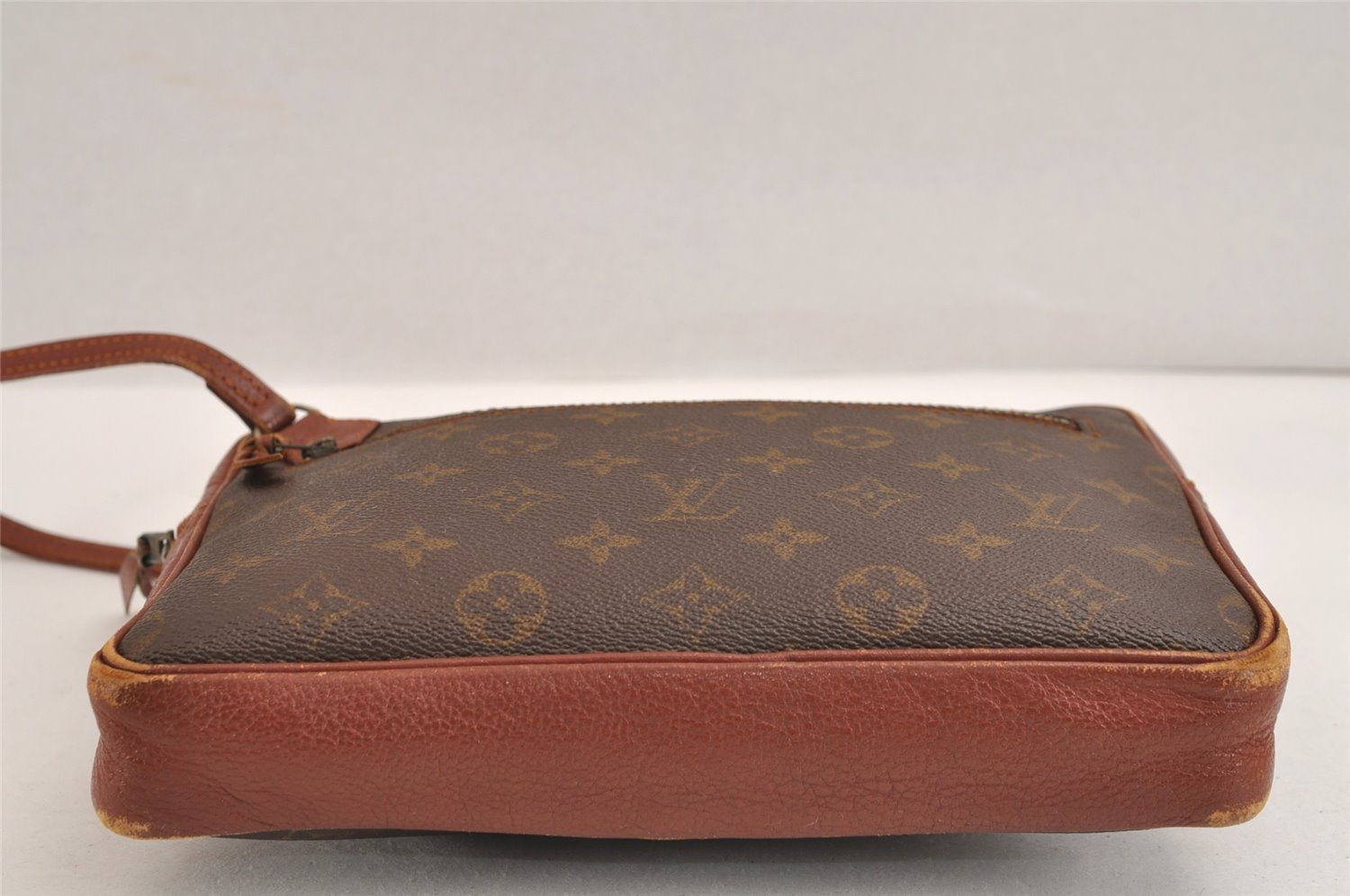 Authentic Louis Vuitton Monogram Pochette Sport Clutch Hand Bag Old Model 3518J