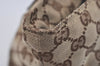 Authentic GUCCI Web Sherry Line Tote Bag GG Canvas Leather 131228 Brown 3521I