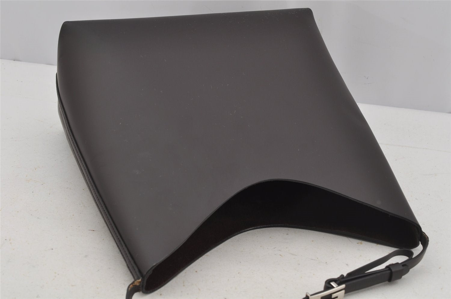 Authentic GUCCI Vintage Shoulder Hand Bag Purse Leather Brown 3521J