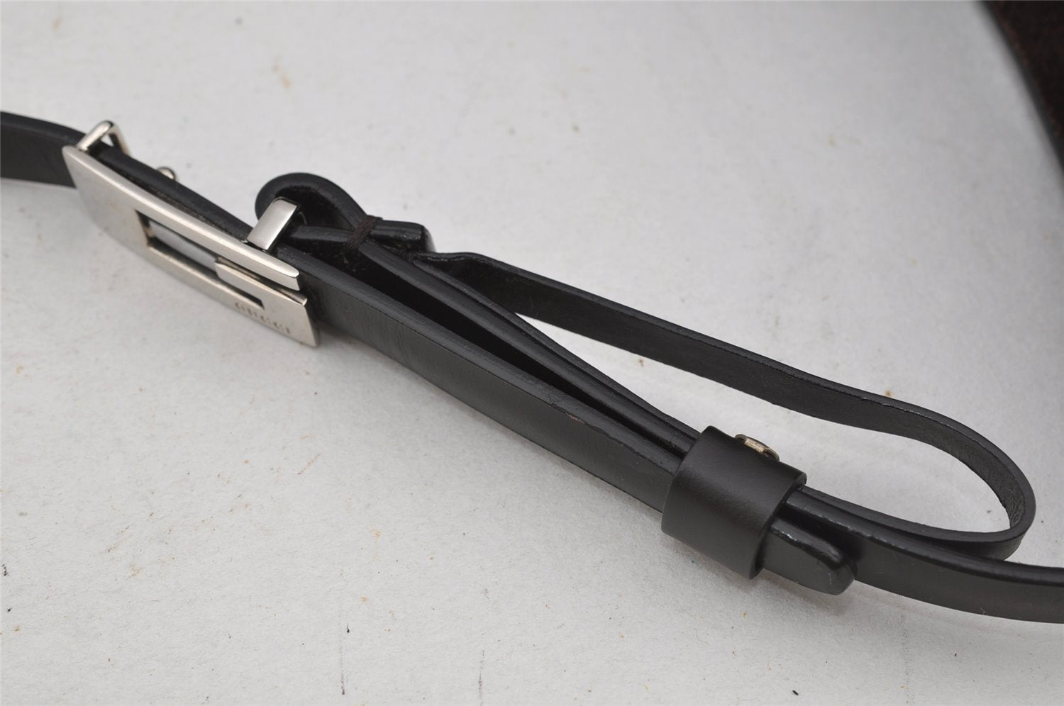 Authentic GUCCI Vintage Shoulder Hand Bag Purse Leather Brown 3521J